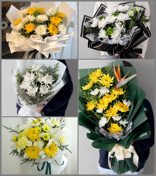 山东莱芜莱城区杨庄镇上马家泉村白事花束代送